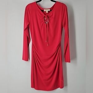Michael Kors Orange Long Sleeve Mini Dress Lightweight Beach‎